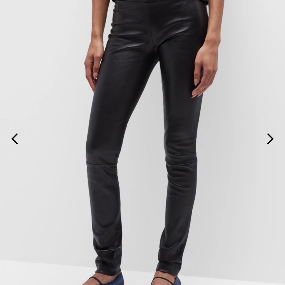 Row Moto Leather Leggings Pants - Picture 4 of 11
